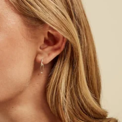 Boucles D'oreilles Pendantes Liaisons Precieuses Or Jaune Diamant