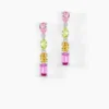 Boucles D'oreilles Pendantes Evasion Argent Blanc Oxyde Pierre