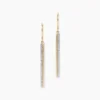 Boucles D'oreilles Pendantes Sahteene Or Jaune Diamant