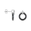 Boucles D'oreilles Pendantes Merelle Argent Blanc Céramique Oxyde
