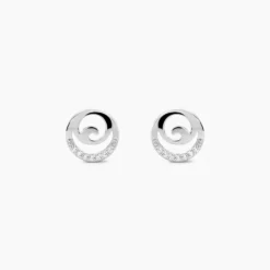 Boucles D'oreilles Pendantes Carole Argent Blanc Oxyde De Zirconium