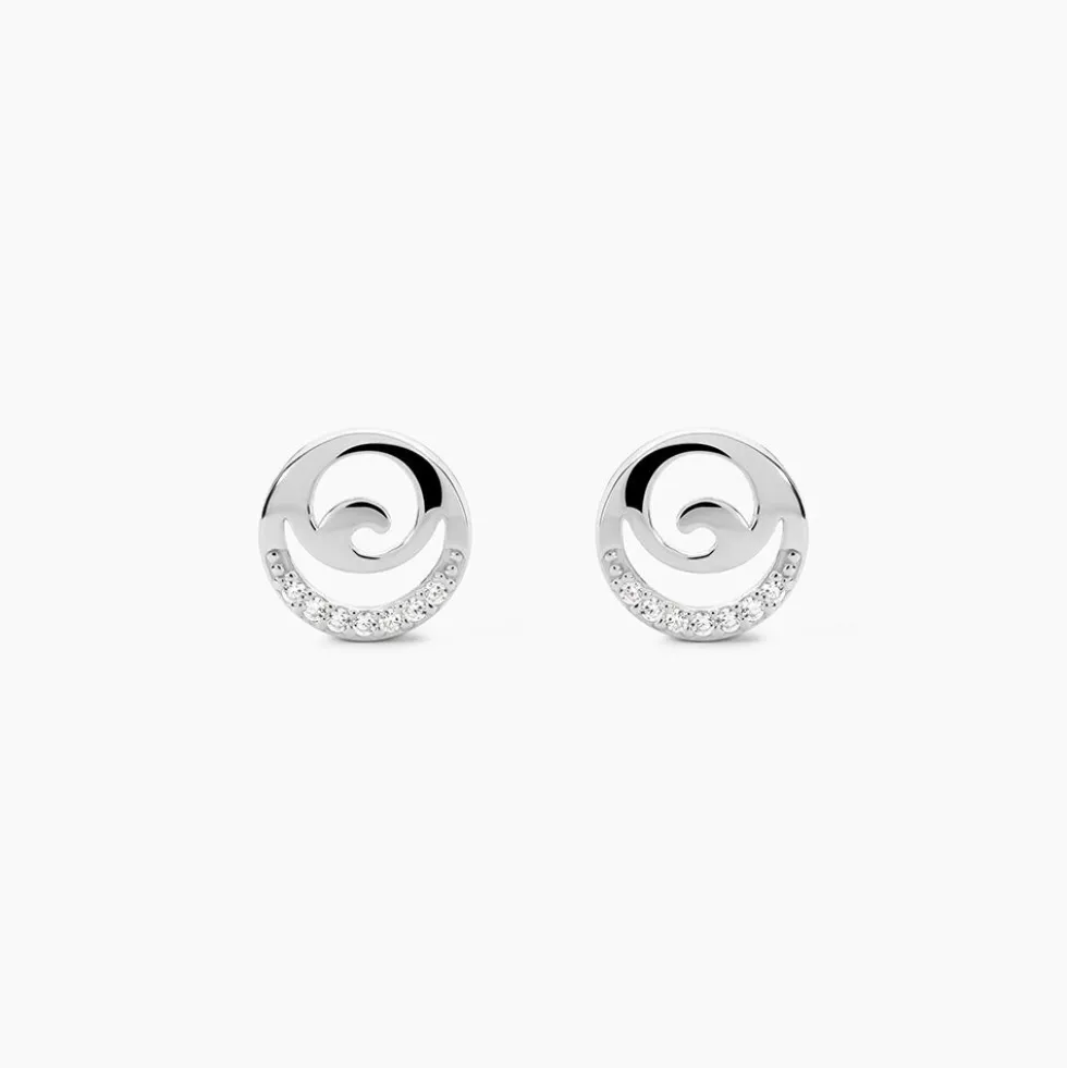 Boucles D'oreilles Pendantes Carole Argent Blanc Oxyde De Zirconium