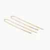 Boucles D'oreilles Pendantes Pura Or Jaune