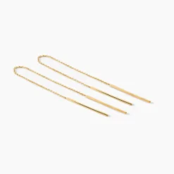 Boucles D'oreilles Pendantes Pura Or Jaune