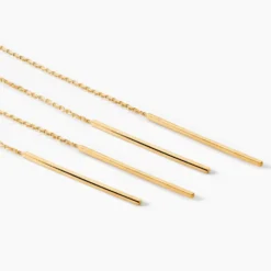 Boucles D'oreilles Pendantes Pura Or Jaune