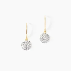 Boucles D'oreilles Pendantes Or Jaune Hepsibah Cristal