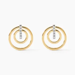 Boucles D'oreilles Pendantes Or Jaune Agafya Diamants