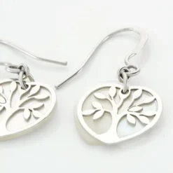 Boucles D'oreilles Pendantes Argent Blanc Vitto Nacres