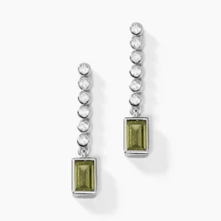 Boucles D'oreilles Pendantes Mayfair Shine Argent Blanc Oxyde