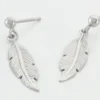 Boucles D'oreilles Pendantes Argent Blanc Irene