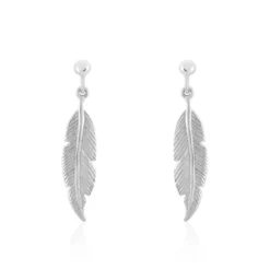 Boucles D'oreilles Pendantes Argent Blanc Irene
