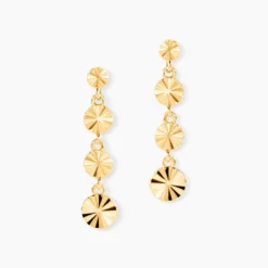 Boucles D'Oreilles Pendantes Evert Or Jaune