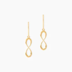Boucles D'oreilles Pendantes Spya Infini Or Jaune