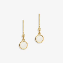 Boucles D'oreilles Pendantes Lucky Gems Or Jaune Nacre