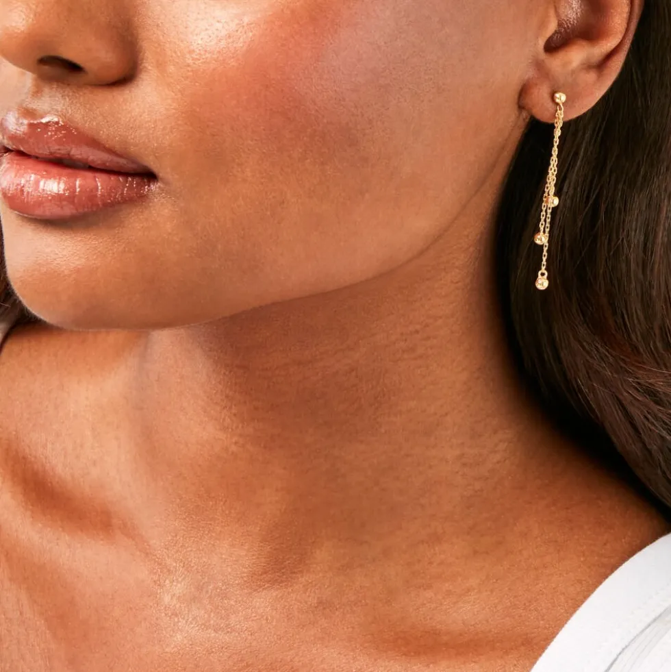 Boucles D'Oreilles Pendantes Brooks Or Jaune