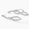 Boucles D'oreilles Pendantes Malika Argent Blanc Oxyde De Zirconium