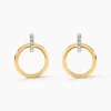 Boucles D'oreilles Pendantes Or Jaune Melissande Diamants