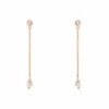 Boucles D'oreilles Pendantes Kenta Argent Rose Oxyde De Zirconium