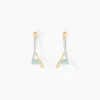 Boucles D'oreilles Pendantes Madli Or Bicolore Topaze