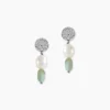 Boucles D'oreilles Pendantes Aroha Argent Blanc Amazonite Perle