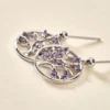 Boucles D'oreilles Pendantes Venka Argent Blanc Oxyde De Zirconium