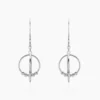 Boucles D'oreilles Pendantes Siara Argent Blanc
