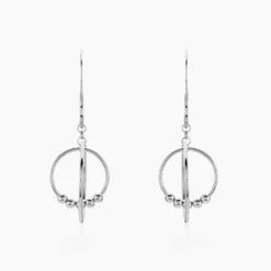 Boucles D'oreilles Pendantes Siara Argent Blanc