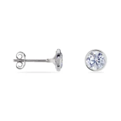 Boucles D'oreilles Pendantes Abha Argent Blanc Oxyde De Zirconium
