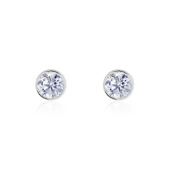 Boucles D'oreilles Pendantes Abha Argent Blanc Oxyde De Zirconium