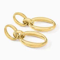 Boucles D'oreilles Pendantes Zeilah Acier Jaune
