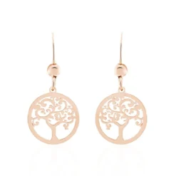 Boucles D'oreilles Pendantes Marijan Argent Rose