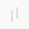 Boucles D'oreilles Pendantes Odyssee Argent Blanc Oxyde De Zirconium