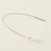 Boucles D'oreilles Pendantes Garance Argent Blanc Perle De Culture