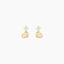 Boucles D'oreilles Pendantes Ludyvine Or Jaune Oxyde De Zirconium