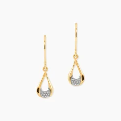 Boucles D'Oreilles Pendantes Ephraim Or Jaune Diamant