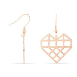 Boucles D'oreilles Pendantes Angeles Acier Rose