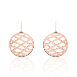 Boucles D'oreilles Pendantes Maelis Acier Rose