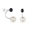 Boucles D'oreilles Pendantes Alyson Argent Blanc Céramique