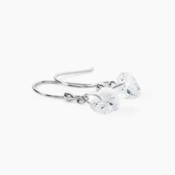 Boucles D'oreilles Pendantes Argent Blanc Sopher Oxydes De Zirconium