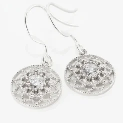 Boucles D'oreilles Pendantes Cassandria Argent Oxyde De Zirconium