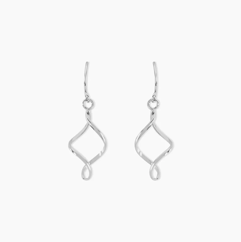 Boucles D'oreilles Pendantes Louison Argent Blanc
