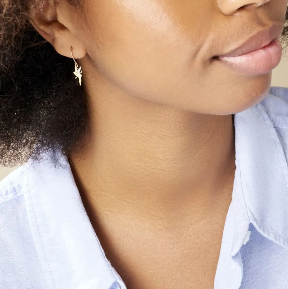 Boucles D'oreilles Pendantes Fee Or Jaune