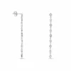 Boucles D'oreilles Pendantes Mascaret Argent Blanc Oxyde De Zirconium