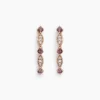 Boucles D'oreilles Pendantes Eugenie Argent Rose Oxyde De Zirconium