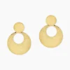 Boucles D'oreilles Pendantes Roslin Acier Doré