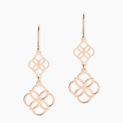 Boucles D'oreilles Pendantes Letizia Argent Rose