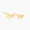 Boucles D'oreilles Pendantes Baptista Ours Or Jaune