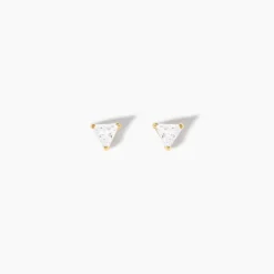 Boucles D'oreilles Puces Achilee Or Jaune Oxyde