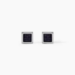 Boucles D'oreilles Puces Acier Bicolore