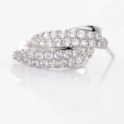 Boucles D'oreilles Puces Aglae Or Blanc Oxyde De Zirconium